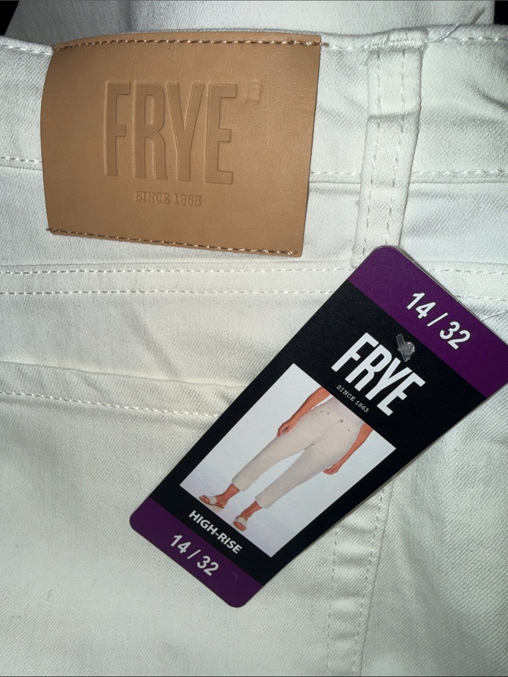 FRYE Cream High-Rise Women's Jeans